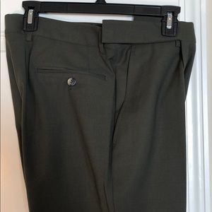 Versace dark olive wool dress pants